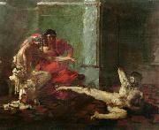 Joseph-Noel Sylvestre Locusta testing poison on a slave Sweden oil painting artist